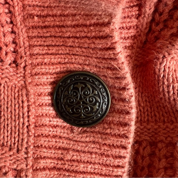 Express Women’s Orange Button-Up Knit Cardigan - Medium - Picture 6 of 10